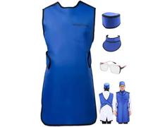 0.35mmPb / 0.5mmpb X-ray Protection Lead Apron,X-Ray Lead Apron + Lead Cap + Thyroid Shield Collar + Lead Glasses, X-ray Protective 4-Piece Set, Dental Xray Shield, Universal Size,0.5mmpb