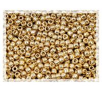 0.35oz Rocailles TOHO Seed Beads 11/0 (2.2 mm), Permanent Finish Galvanized Starlight (#pf557)