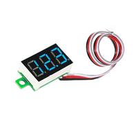 0.36-inch 3-Wire LED Digital DC Voltmeter for Automotive, Motorcycle & Battery Packs - 0-30V Range, ±1% Accuracy, Reverse Polarity Protection, Red/Green/Blue Display