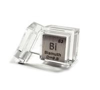 0.39" 10mm Bismuth Metal Cube Bi up to 99.9% Pure Periodic Table Element Engraved Density Collection Science Education Display Block Cube + Acrylic Case Box - 1PC