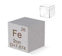 0.39" Iron Metal Element Cube 10MM Density Cubes 99.99% High Purity, Periodic Table of Elements Collection for Element Collections Hobbies, Pure Iron Cube(Fe 0.39 Inch)