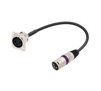 0.3M-15M 3 Pins XLR Cable D-Type Female Panel to Male Connector Pass Through OFC Copper Shielded for Microphone(D Type F-XLR M-VT,1m)