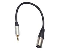 0.3m XLR 3-Pin Male to 3.5mm Stereo Plug Shielded Microphone Mic Cable Jack 3.5 Male to Female