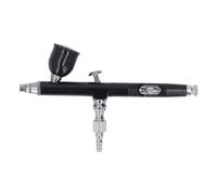 0.3mm Dual Action Airbrush Kit with Compressor for Painting Makeup Cake Decorating Adjustable Settings Model Furniture Touch Ups Wall Art Nail Craft Spray Gun Airbrush