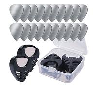0.3mm Electric Guitar Picks 20 Pieces Stainless Steel Electric Guitar And Bass Picks And Accessories Guitar Picks With Holder And Storage Box