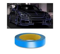 0.4''×197''Car Reflective Strips Stickers for Body Rim,Funny DIY Warning Safety Decoration Strip Decals,Self-Adhesive Night Visibility Reflective Pinstripe Tape for Most Cars,Motorcycle,Bike (Blue)