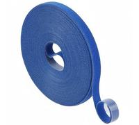 0.4 in x 32 Ft Blue Hook and Loop Cable Ties Cable Management Straps Double-Sided Self-Gripping Strips Wire Organizer, Cut to Length, Reusable Cord Wrap Fasteners Tape for Home Office Data Center