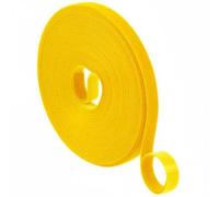 0.4 in x 32 Ft Yellow Hook and Loop Cable Ties Cable Management Straps Double-Sided Self-Gripping Strips Wire Organizer, Cut to Length, Reusable Cord Wrap Fasteners Tape for Home Office Data Center