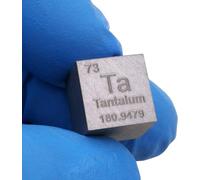 0.4 Inch Tantalum Ta Cube 99.9% Pure Rare Metal Element Block for Science Collection Periodic Table Display
