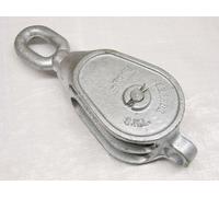 0.4 Ton 3" GMI Double Block With Swivel Eye Galvanised - 12MM Fibre Rope Safety Lifting