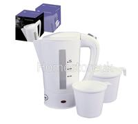 0.4L MINI COMPACT ELECTRIC PORTABLE TRAVEL KETTLE WATER JUG 2 CUP MUG WHITE 5440