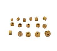 0.4M Modulus Copper Gear 7T 8T 9T 10T 11T 12T 13T 14T 16T 18T Teeth Metal Pinion Transmission Gear for 1mm 1.5mm 2mm Shaft Motor(14T 1.98mm Hole)