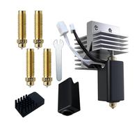 0.4mm Hotend Kit Replacement for Carbon Compatible with 3D Printers, All Metal Throat with 0.2 0.4 0.6 0.8 mm Nozzles Silicone Sleeve and Cleaning Brush Included Carbon