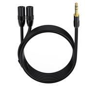 0.5/1.8/3.0m 6.35mm To 2x3Pin Output Cable Standard 6.35 To 3Pin Splitter Converter Cord For Amplifiers Mixers