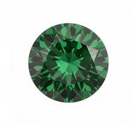 0.5-2 Carat 5A Loose Synthetic Emerald Stone D Colour VVS1 Clarity Round Brilliant Cut Diamond Gemstone for Jewellery Making with GRA Certificate, 2.0 Karat, Glass, Emerald