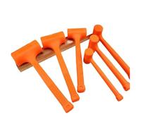 0.5-4LB Dead Blow Mallet Orange Soft Silent Rubber Unicast Hammer Install Hammer Multifunctional Wood Flooring No Elasticity(4 LB)