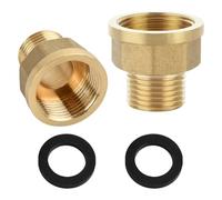 0.5 Inch External to 3/4 Inch Internal Thread with Temperature Resistant Gaskets Strong Brass Adapter for Plumbing Brass Irrigations Thread Connector