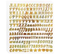 0.5 Inch Glitter Cursive Vinyl Letters Number Stickers, Self Adhesive