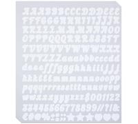 0.5 Inch Small Cursive Vinyl Letters Number Stickers, White Letter Sticker