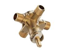 0.5 Inch Threaded Brass Shower Adapter Body with Multi Port Designs Bath Shower Valves Suitable for Posi Temp Systems Resistant Brass Adapter