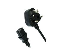 0.5 Meter UK Computer Power Cable,18AWG Straight Cord for IEC C13-10A 250V Replacement AC Power Cord Kettle Lead/UK Power Cord - Compatible with PC Power Supply, Laptop Charger, Projector, Printer