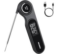 0.5 Seconds Rechargeable Instant Read Meat Thermometer for Cooking, INKBIRD Digital Food Thermometer with VA LCD Screen -58.0℉~572℉ Waterproof Kitchen Thermometer with Magnet, Candy Grill BBQ Frying
