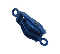 0.5 Ton 75MM Double Block With Swivel Eye Blue Painted - 8MM Pulley Wire Rope Safety Lifting