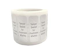 0.5 x 1.5 inch Tamper Proof Stickers for Food Sliver Tamper Evident Food Sealed Labels for Containers Freshness and Safety Stickers Tamper-Resistant Stickers Food Delivery Labels 500 PCS