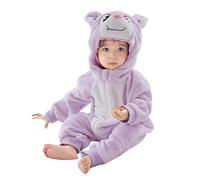 0-5 Years Baby Halloween Costumes Boys Girls Cartoon Animal Hooded Costume My First Halloween Fuzzy Warm Hooded Romper Cute Animal Costume for Toddler Baby Girl Boy