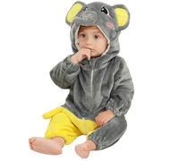 0-5 Years Baby Halloween Costumes Boys Girls Cartoon Animal Hooded Costume My First Halloween Fuzzy Warm Hooded Romper Cute Animal Costume for Toddler Baby Girl Boy
