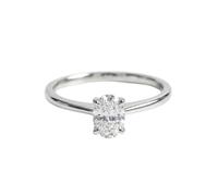 0.50 Carat Twisted Solitaire Ring | Lab Grown Diamond or Moissanite | Spiral Band Engagement Ring | 925 Sterling Silver | Elegant Twisted Design | Available in Sizes 4 1/2