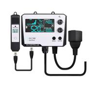 0~5000ppm CO2 Controller LCD Display Air Quality Monitor Concentration Control Carbon Dioxide Regulator For Plant Greenhouse Fast And Accurate(Black White 1 Output)
