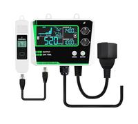 0~5000ppm CO2 Controller LCD Display Air Quality Monitor Concentration Control Carbon Dioxide Regulator For Plant Greenhouse Fast And Accurate(Black Green 1 Output)