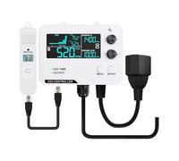 0~5000ppm CO2 Controller LCD Display Air Quality Monitor Concentration Control Carbon Dioxide Regulator For Plant Greenhouse Easy To Use(White 1 Output)
