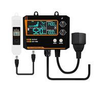 0~5000ppm CO2 Controller LCD Display Air Quality Monitor Concentration Control Carbon Dioxide Regulator For Plant Greenhouse Easy To Use(Orange 1 Output)