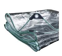 0.55mm Clear Tarpaulin with Eyelets,Outdoor Shade Awning Cloth,Heavy Duty Waterproof,Dustproof,Windproof,Rainproof,PVC Glass See Through Sheet Tarp,Foldable(1.6x4m/5.2x13.1ft) (Clear 3x5m/9.8x16.4ft)