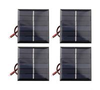 0.55W 3V Polysilicon Solar Panel Small Cell Module Charger Kit with Power Board and Line for DIY Models and Small Appliances, 65x50mm Blue(4pcs)