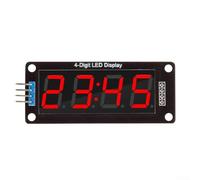 0.56 inch four-digit LED display with built-in For TM1637 controller for Arduino applications requiring simple wiring and stable display operation(Red)
