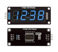 0.56 Inch TM1637 4-Digit 7-Segment LED Clock Display Module for Arduino, Common Anode with Adjustable 8-Level Grayscale, 5V Control Interface