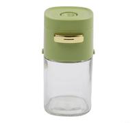 0 5g Portion Press Sugar Dispenser with Glass Body for Controlled Sugar Use, Sealed Lid to Keep Sugar Fresh and Protected from Contaminants and Ants (green)
