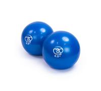 (0.5kg) Fitness Mad Soft Pilates Weights Pair 0.5kg Blue Hand Weights Soft PVC Pilates Exercise Balls