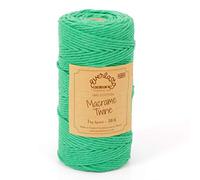 0.5KG SPOOLS EVERLASTO SINGLE TWIST SOFT COTTON MACRAME CRAFT TWINE 38/6 (4MM APPROX) (EMERALD GREEN)