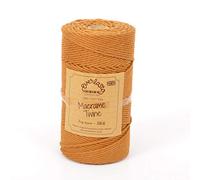 0.5KG SPOOLS EVERLASTO SINGLE TWIST SOFT COTTON MACRAME CRAFT TWINE 38/6 (4MM APPROX) (SAHARA SAND)
