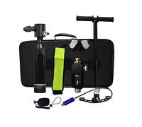 0.5L Mini Diving Tank Equipment, Oxygen Cylinder Portable Rebreather, Gear(Nero)