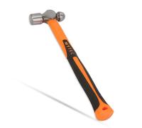 0.5LB Small Ball Peen Hammer, Ergonomic Non Slip Rubber Cusion Grip Round Ball Pein Hammer Leather Blacksmithing Double Faced Hardware Tool for Metal Working, Crafting, Jewelry