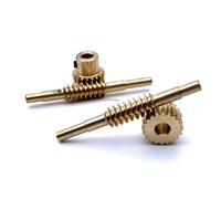 0.5M 1: 20/30/40/50/60 Copper Shaft Worm Turbine 4/5/6MM DIY electronic starter Large Reduction Ratio Gear CZAOINCU(5mm,1 Ratio 40)