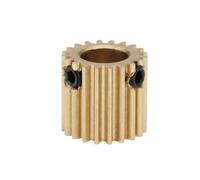 0.5M-22T Spur Gear, Brass Mini Worm Wheel Bore Size 4 5 6mm, Wheel for Drive Gear Box Teeth H 5mm Total H 10mm(6.35 mm)