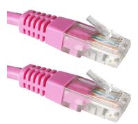 0.5m CAT5e Patch Ethernet RJ45 Cable Lead Pink Pure Copper Network LAN Router