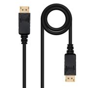 0.5m DisplayPort Cable with DP Male to DP Male Connectors - Black - Ideal for transmitting high definition video signals between compatible devices.