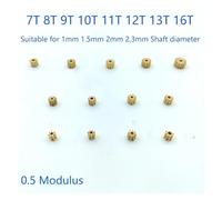 0.5M Modulus 7T 8T 9T 10T 11T 12T 13T 16T Teeth Metal Copper Brass Gear electronic starter Spindle Fit 1mm 1.5mm 2mm 2.3mm Shaft Diameter CZAOINCU(G 10T 1.48mm Hole)